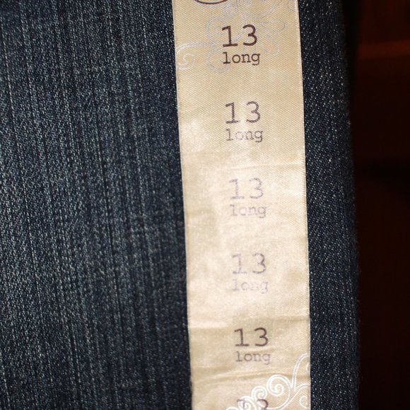 Refuge Ultra Low Rise Skinny  Boot Cut Denim Long Inseam Size 13 NWT - Picture 8 of 15